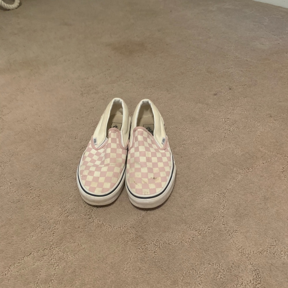 Women’s pink checkered vans